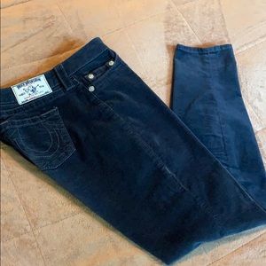 True Religion Velvet Charcoal Grey